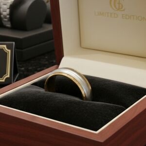 Tungsten Two-Tone Men's Ring